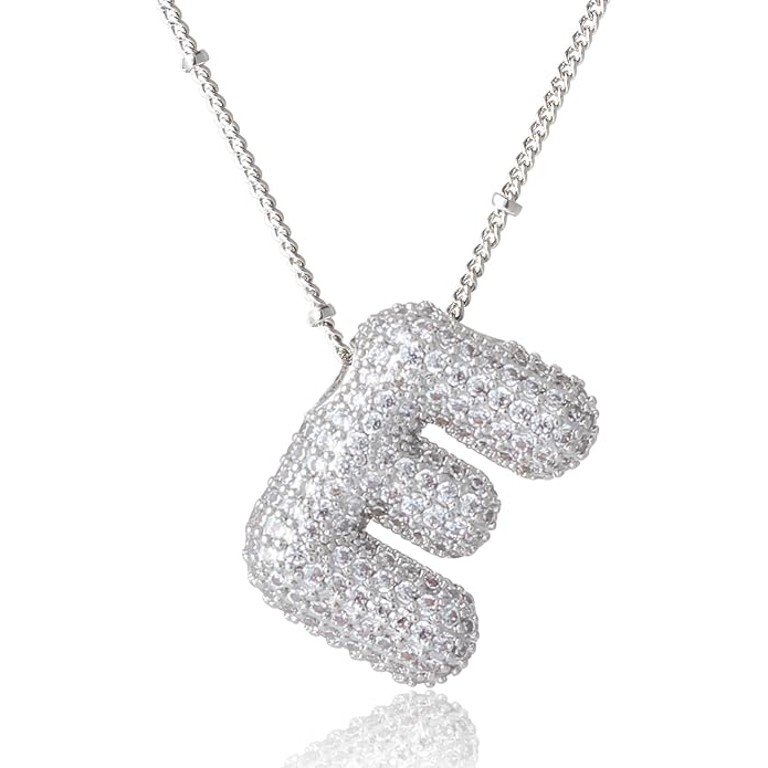 ICY CRYSTAL INITIAL NECKLACE (SILVER)
