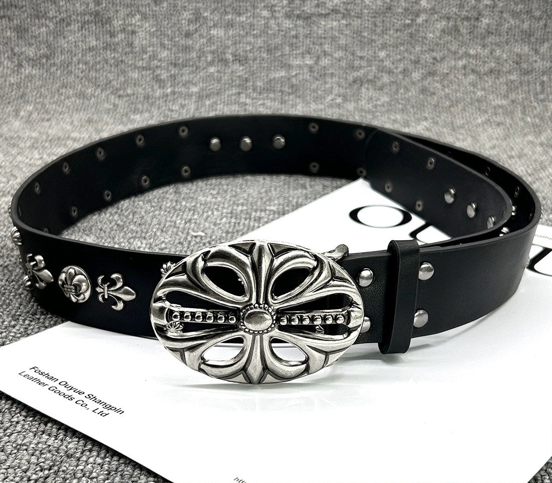 SILVER CREST STUDDED BELT