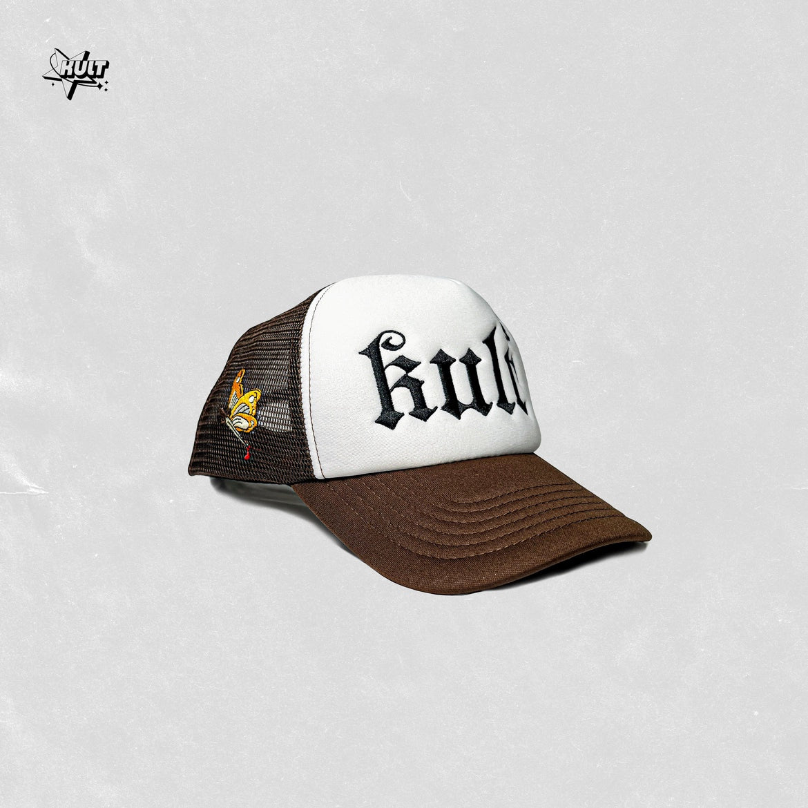 EMBROIDERY LOGO BUTTERFLY MESH CAP