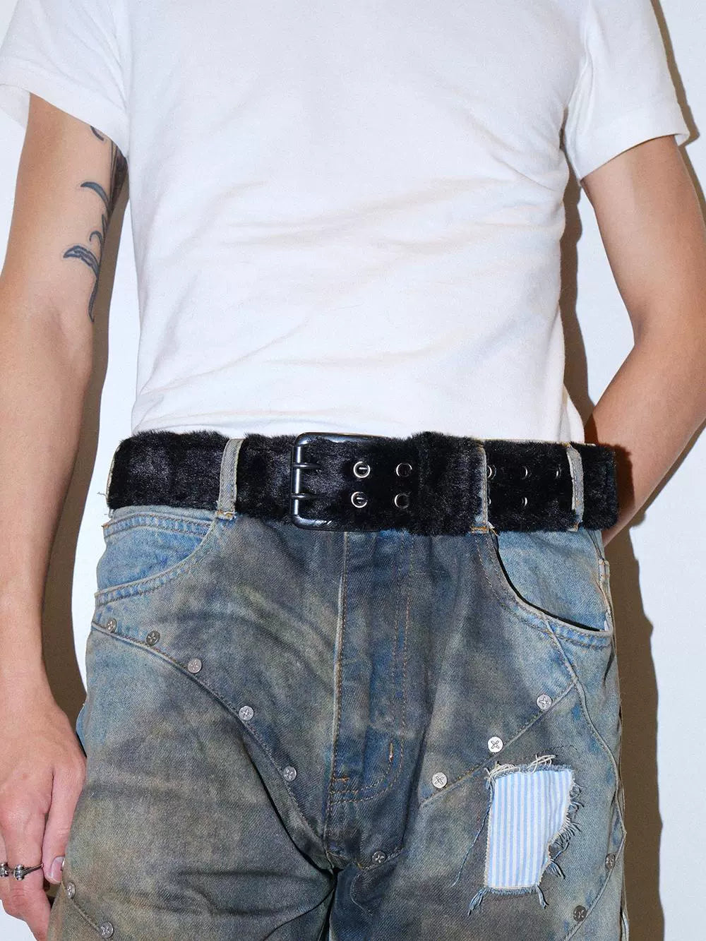 FUR GROMMET BELT