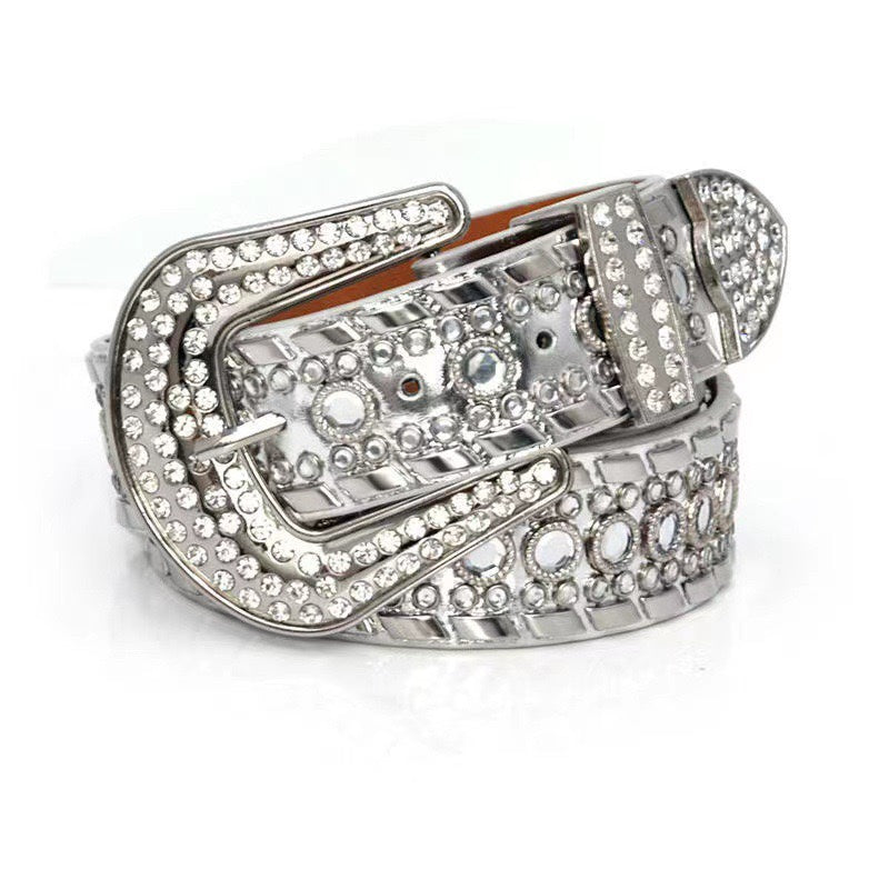 RHINESTONE SILVER VELT
