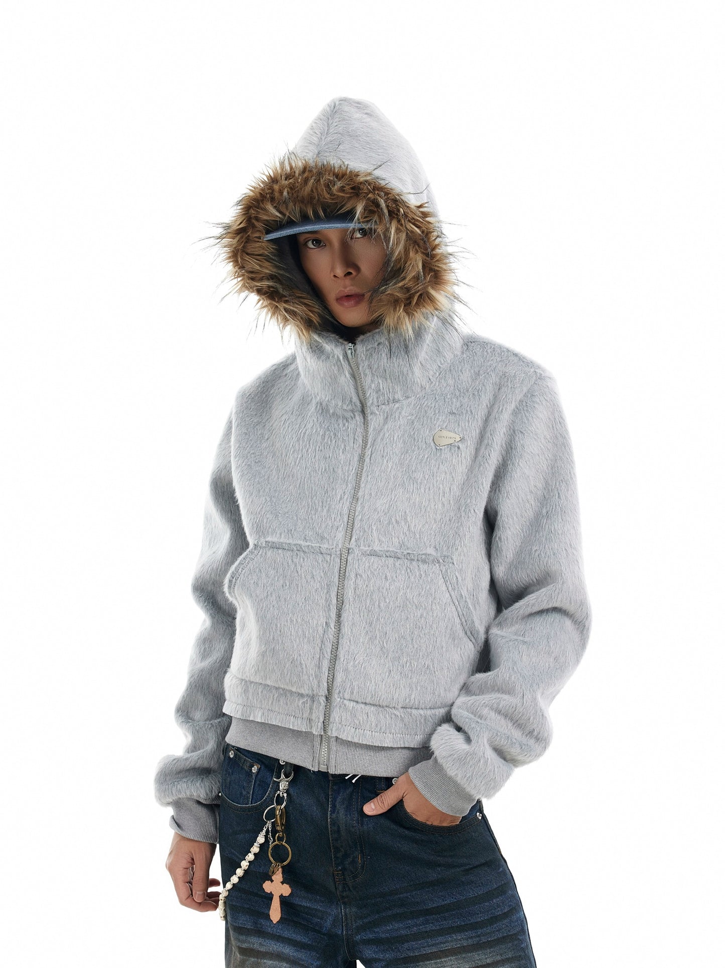 FROST FUR HOODED JACKET