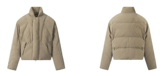 DISTRESSED BRUSHED PUFFER JACKET