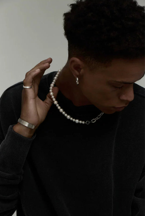 PEARL SPLICING CHAIN NECKLACE