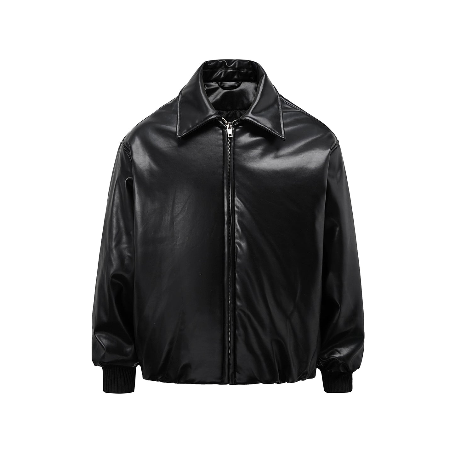 THICKNED PU LEATHER JACKET