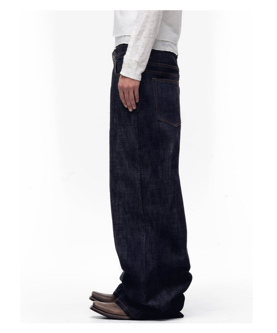 STRUCTIAL LINE SILHOUETTE DENIM PANTS