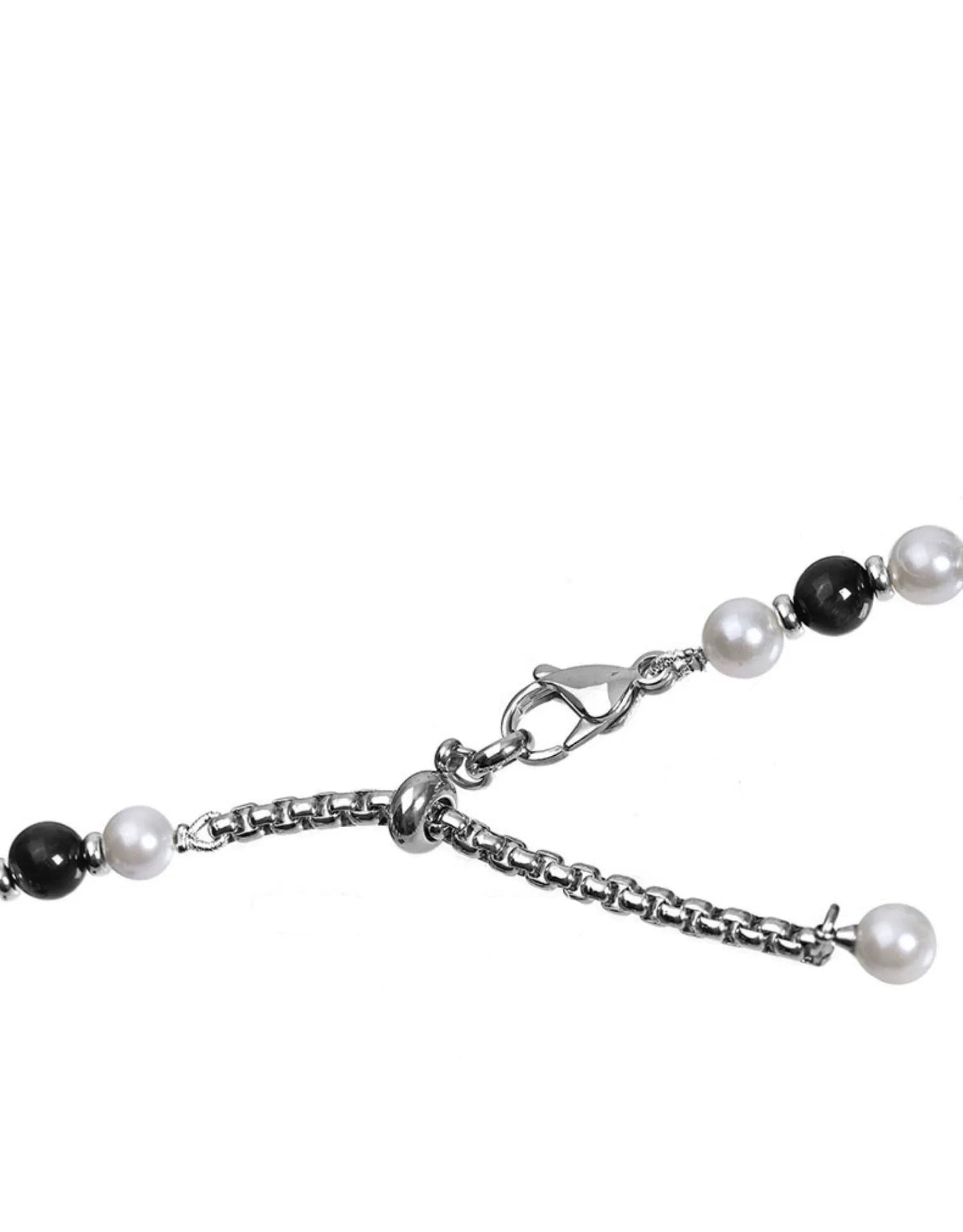 PEARL STONE ICED CROSS NECKRACE