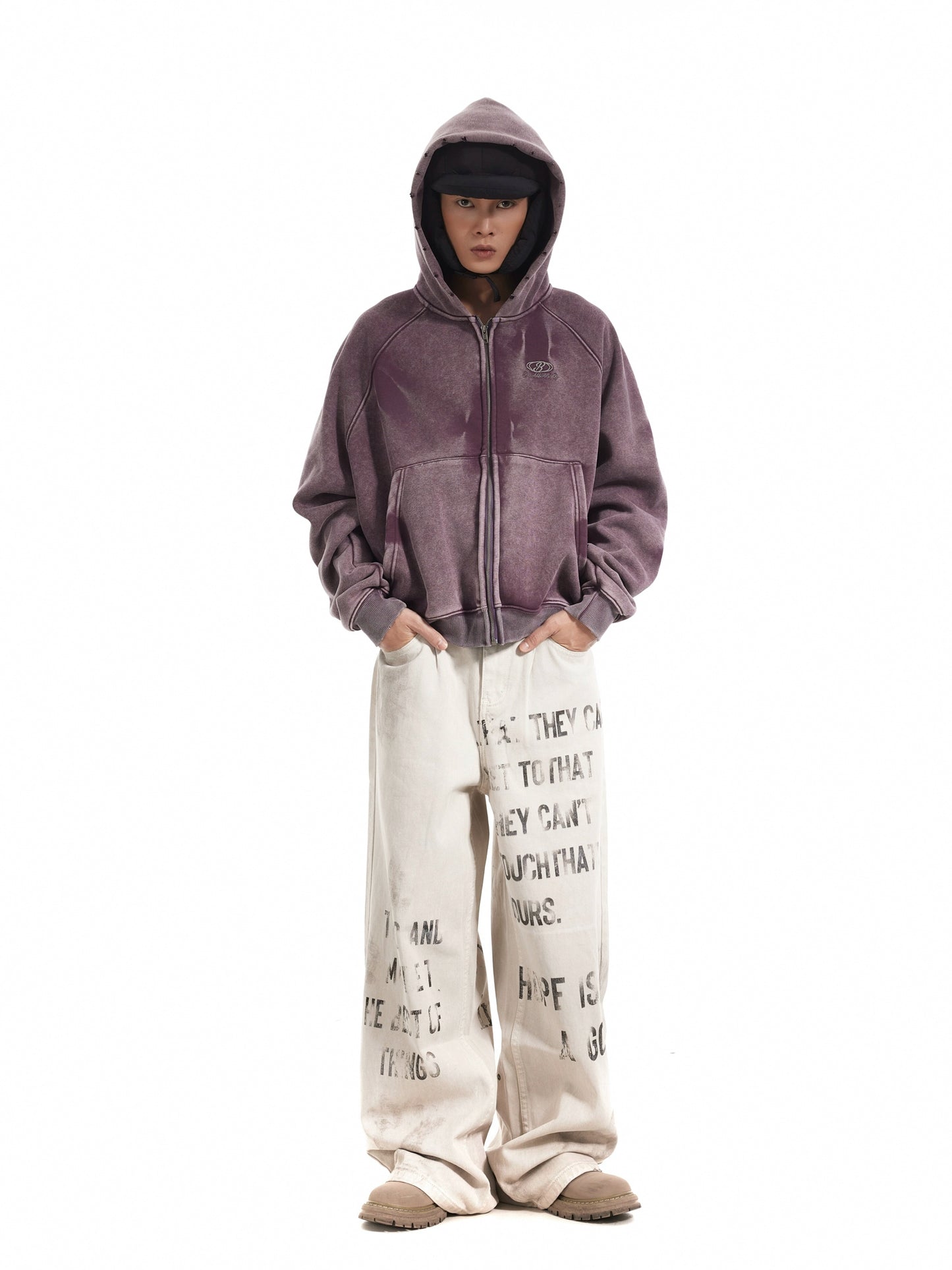 HEAVY WASHED ZIP HOODIE