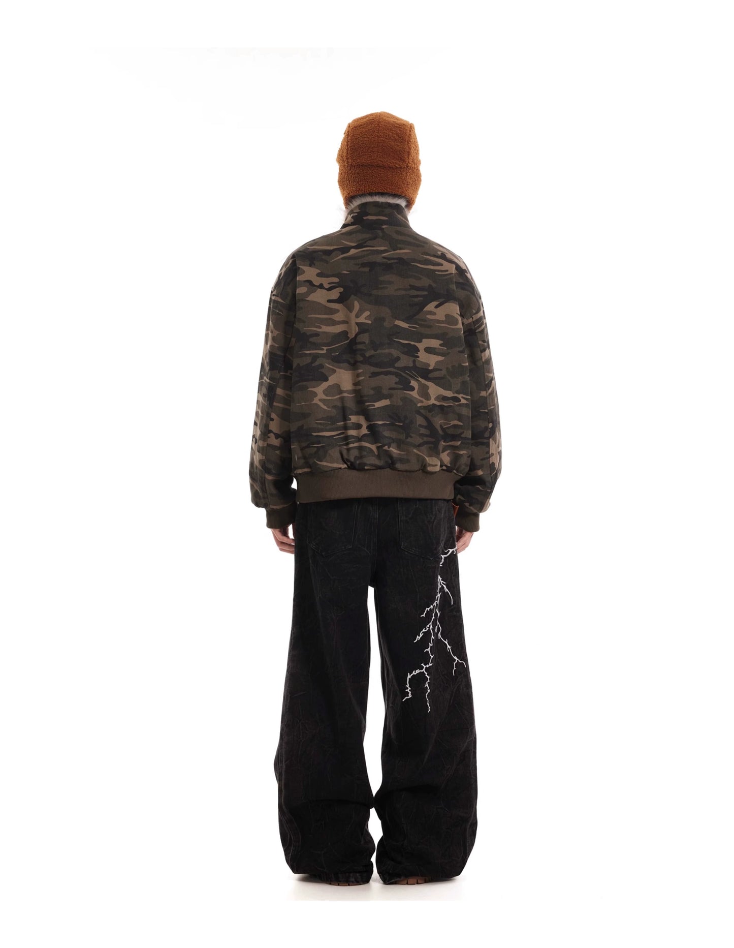 LIGHTNING EMBROIDERY DENIM PANTS