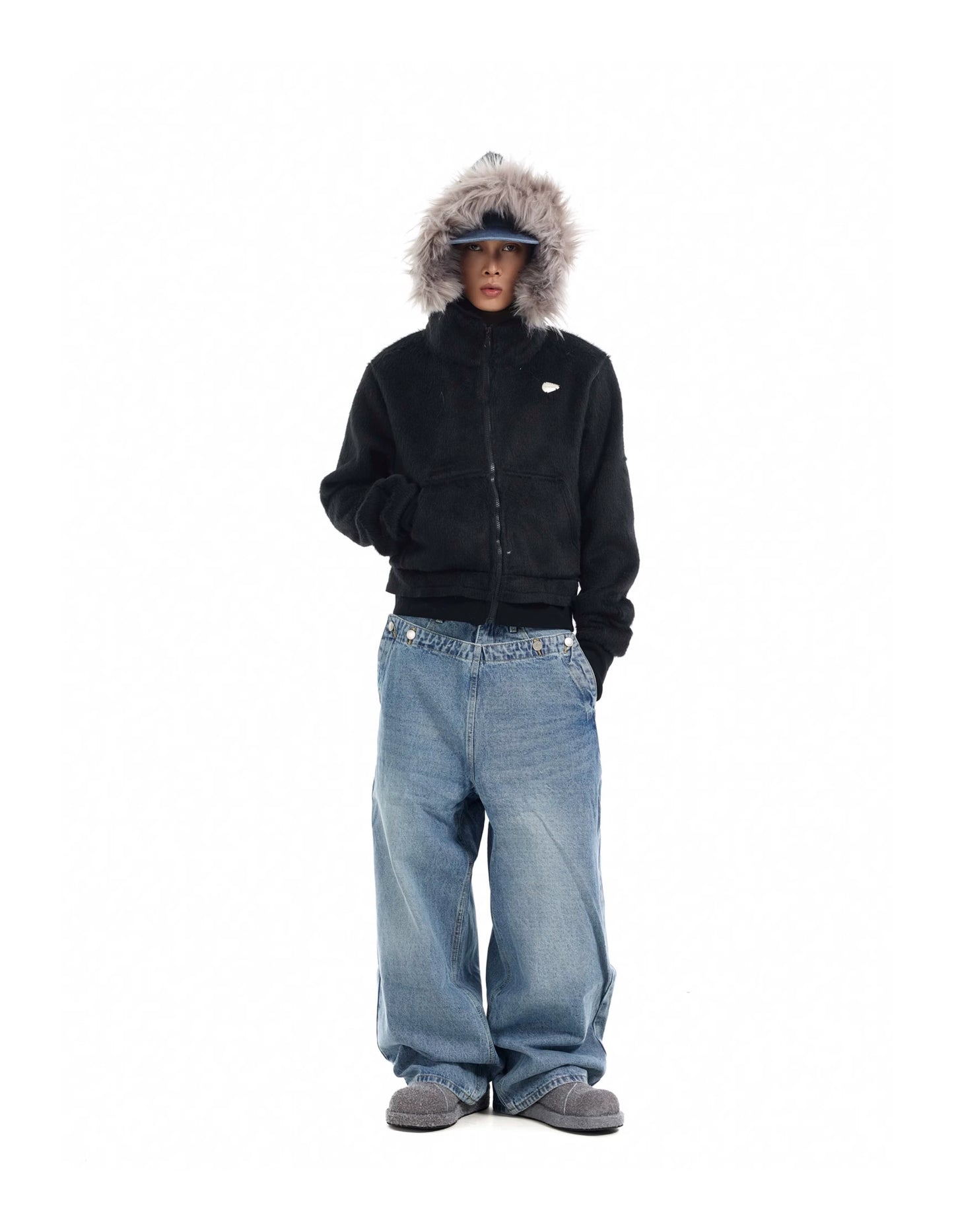 FROST FUR HOODED JACKET