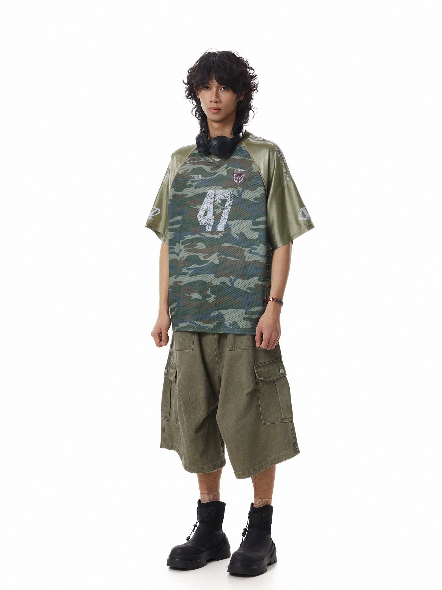 MESH CAMPOUFLAGE STITCHED JERSEY