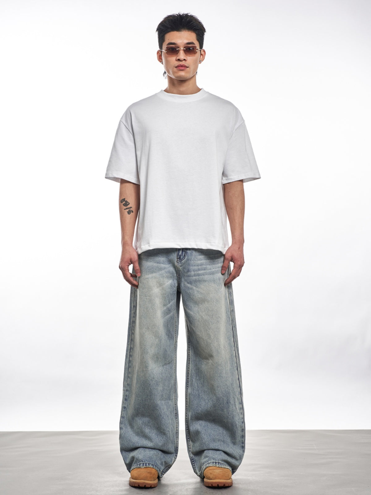 DAILY WASHED WIDE DENIM PANTS