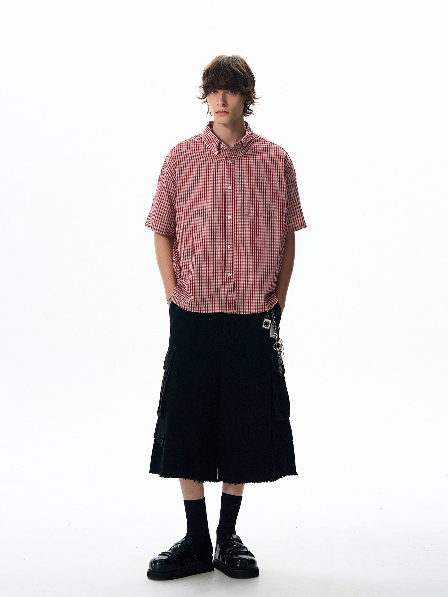 CHECKERED BUTTON-UP SHIRT