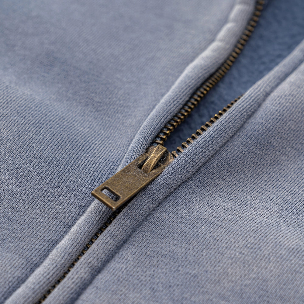 GRADIENT WASHED ZIPPED HOODIE