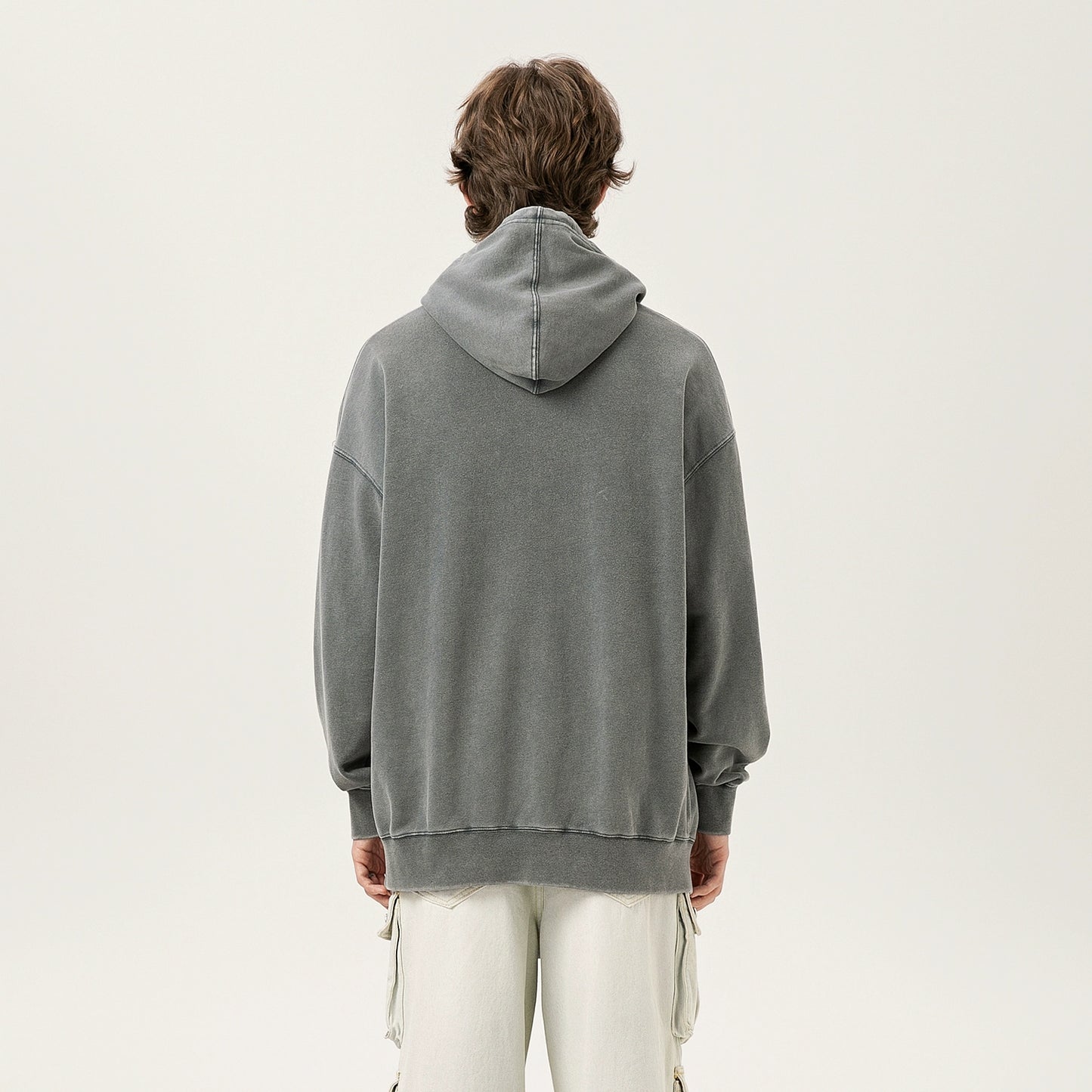 WASHED DISTRESSED GRAPHIC HOODIE