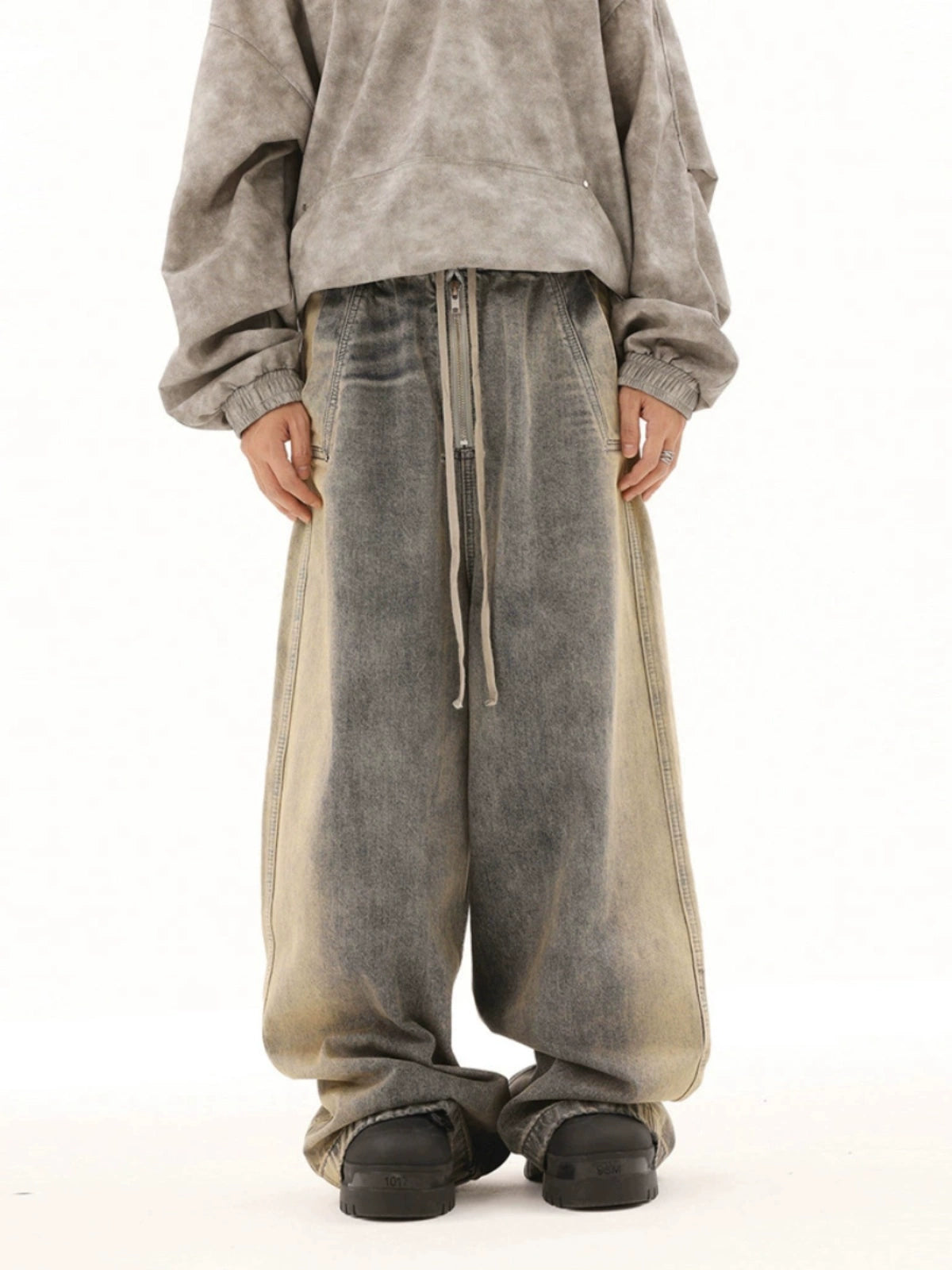 GRADIENT WASHED CARGO DENIM