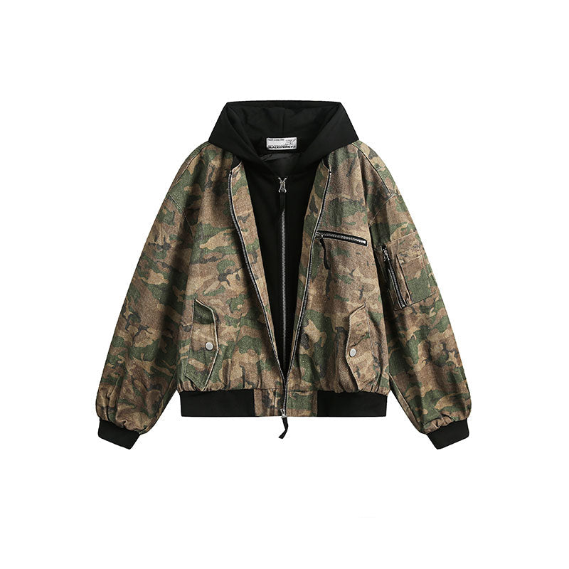 LAYERED HOODIE CAMO MA-1