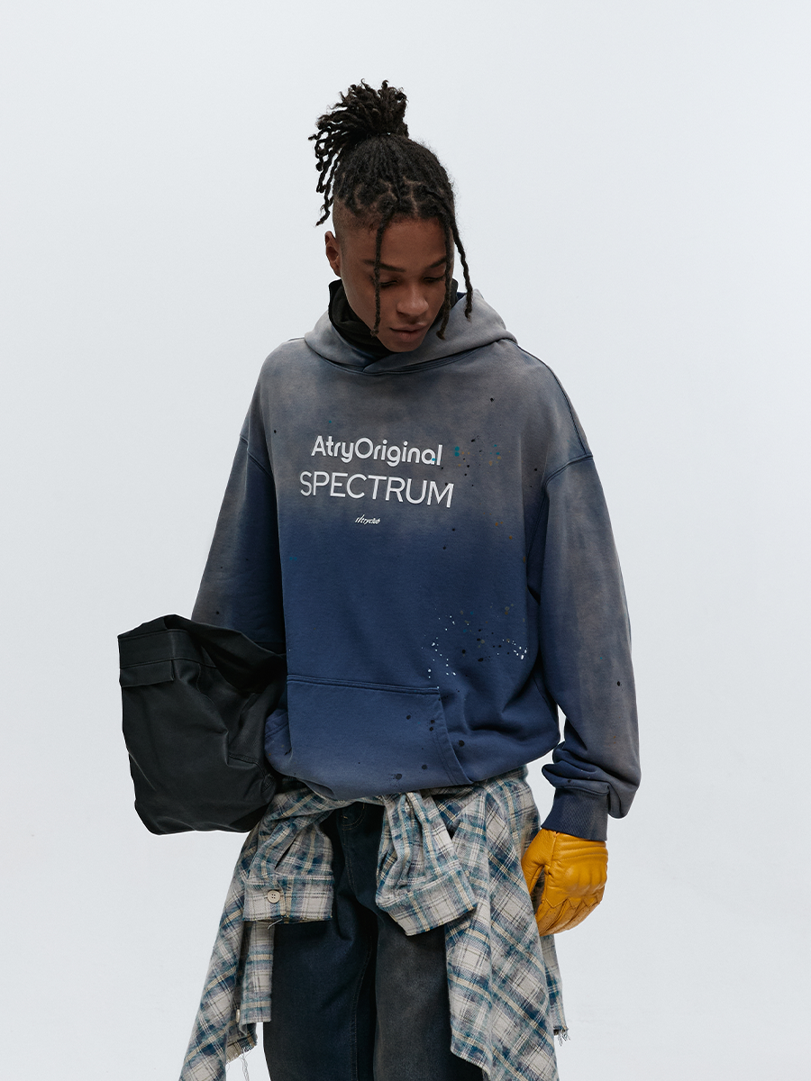 PAINTED GRADIENT WASHED HOODIE