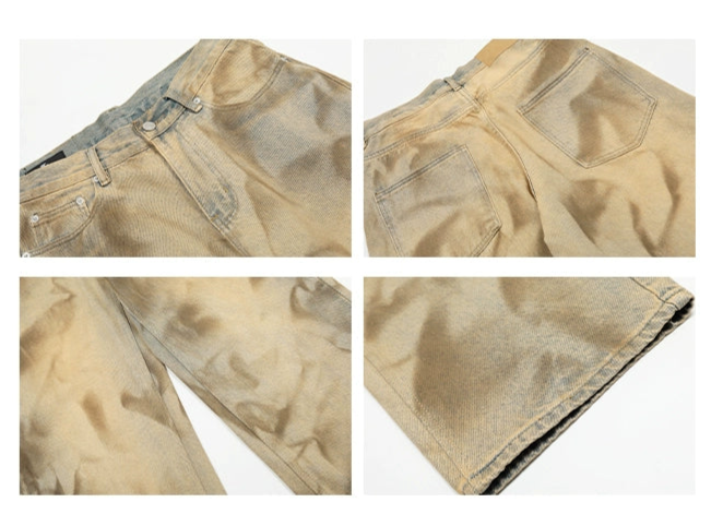 LAZY WASTEDLAND WASHED DENIM PANTS