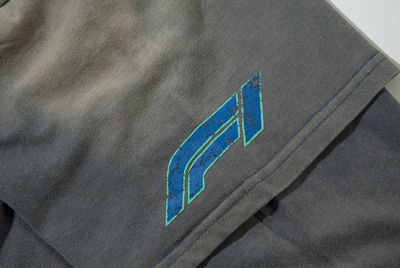RAYERED WASHED RACING LONG SLEEVE TEE