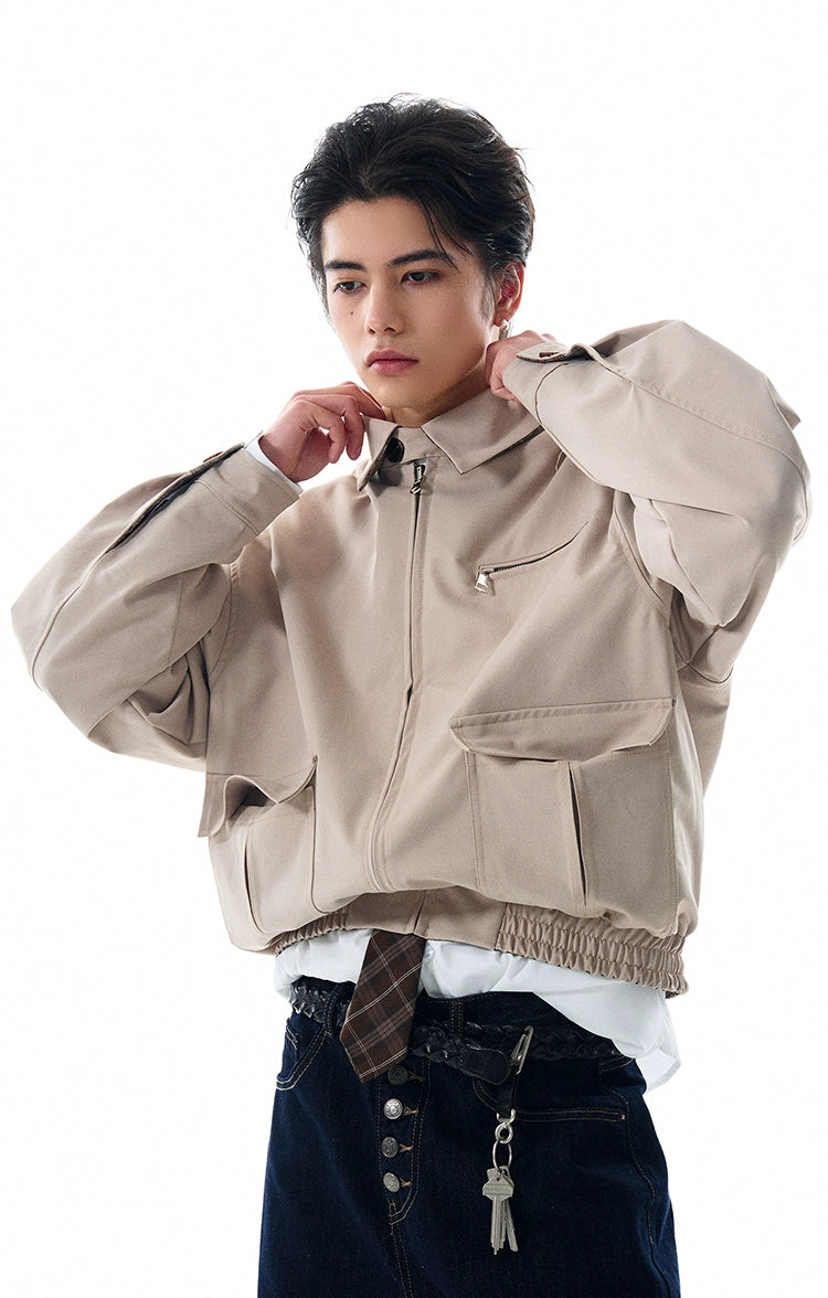 REVERSIBLE CLASSIC PLAID COLLAR JACKET