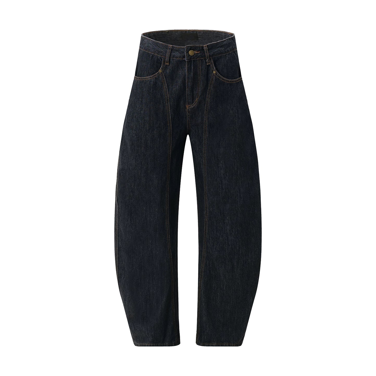 FRONT STITCH BAGGY DENIM PANTS