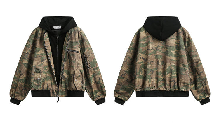 LAYERED HOODIE CAMO MA-1