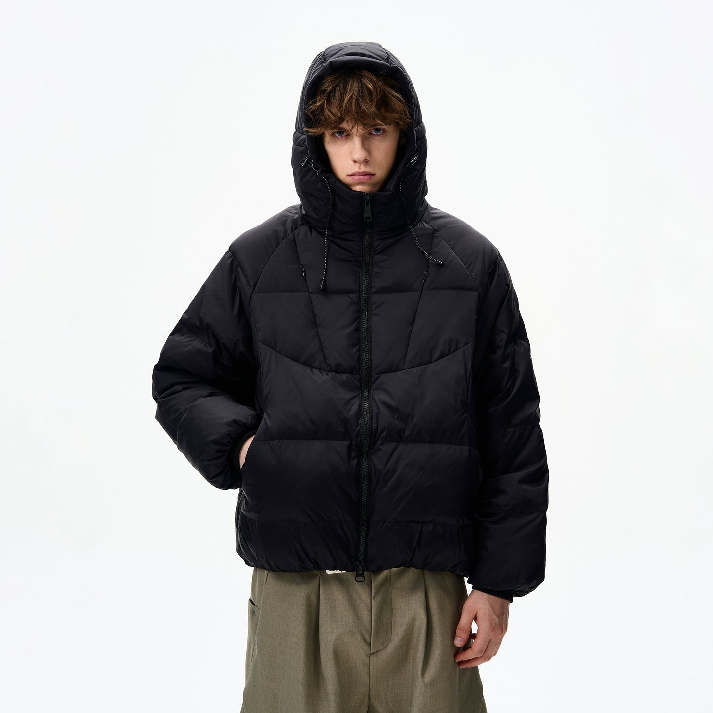 LIGHT DOWN HOODED JACKET