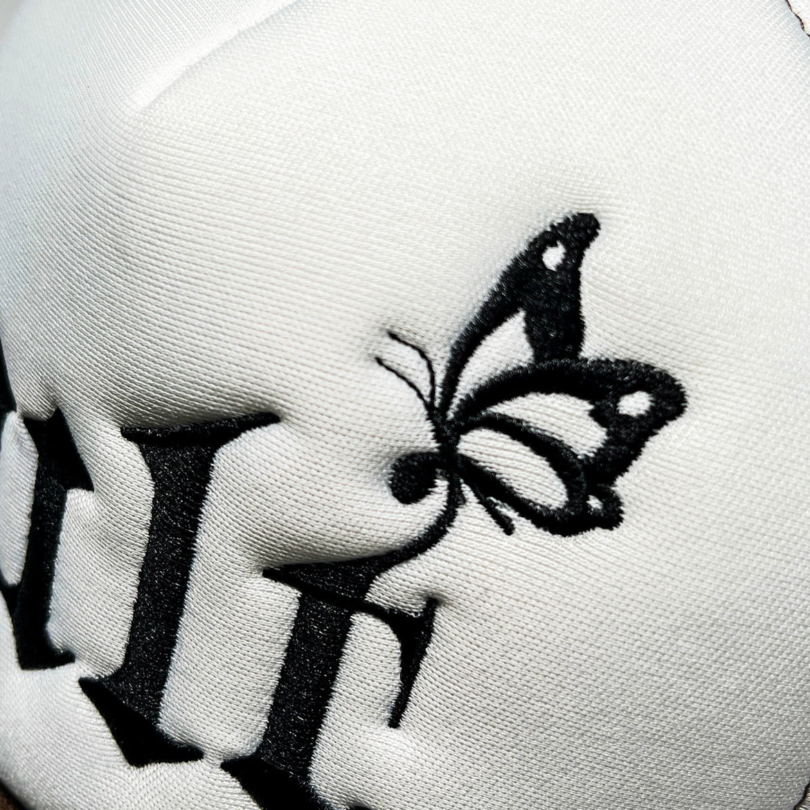 EMBROIDERY LOGO BUTTERFLY MESH CAP