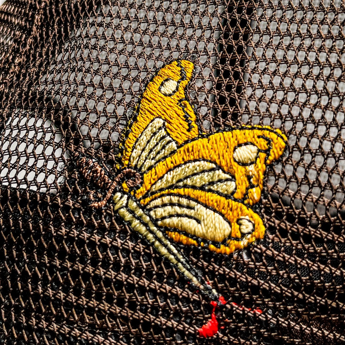 EMBROIDERY LOGO BUTTERFLY MESH CAP