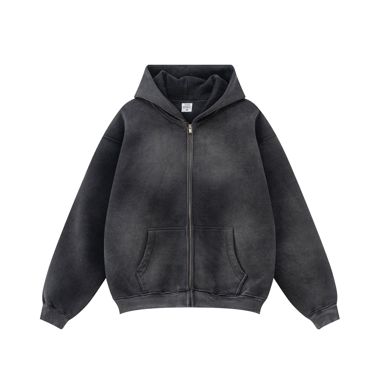 GRADIENT WASHED ZIPPED HOODIE