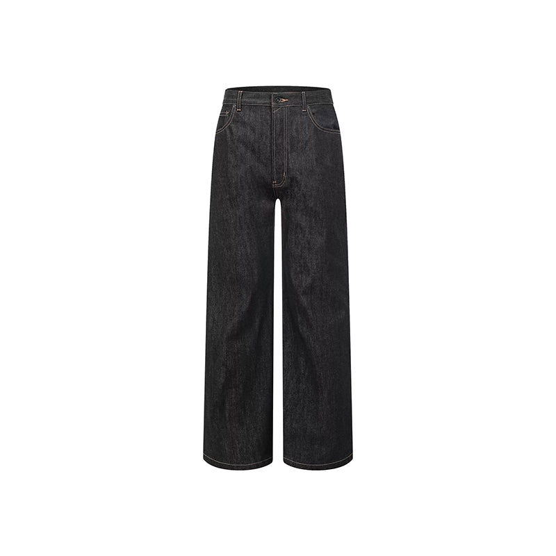 SOLID COLOR DENIM PANTS