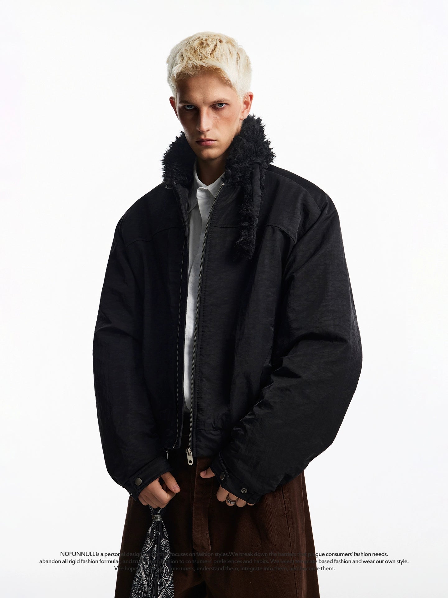 FUR PADDED BOMBER JACKET