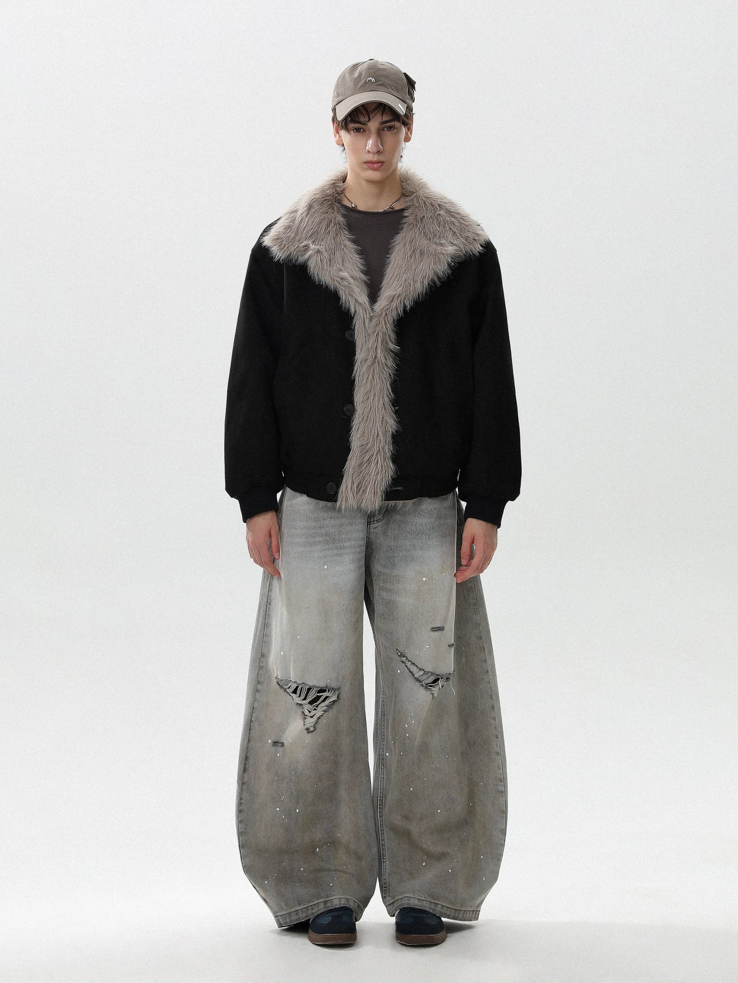 LUXE FUR COLLAR JACKET