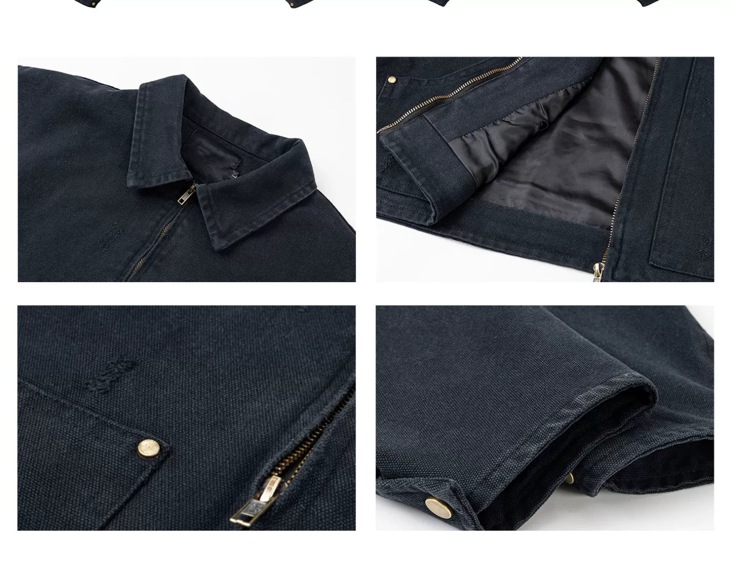 DISTRESSED CROPED WORK JACKET