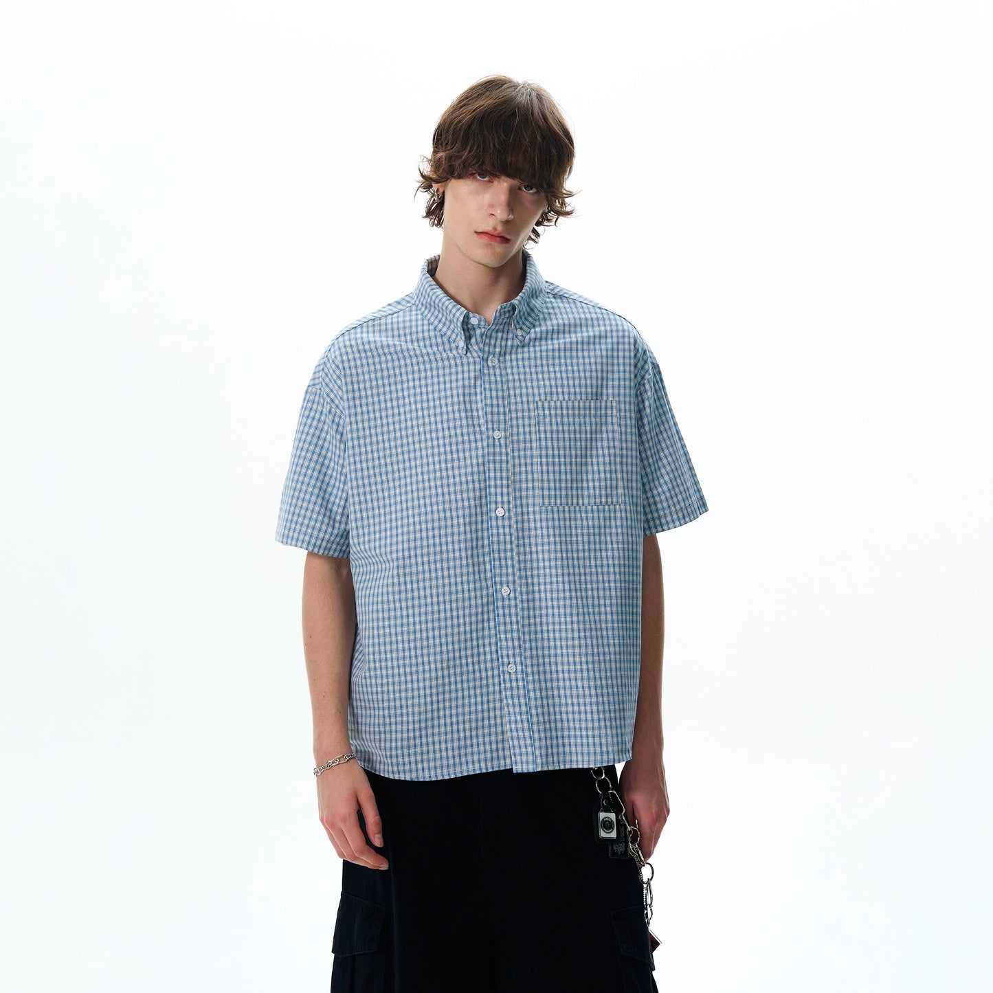 CHECKERED BUTTON-UP SHIRT