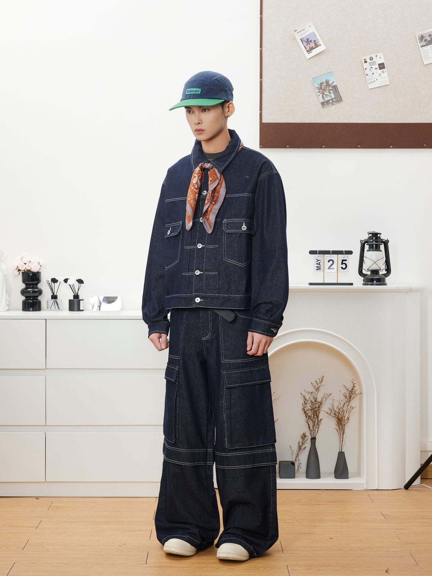 RETRO BOXY DENIM JACKET & PANTS
