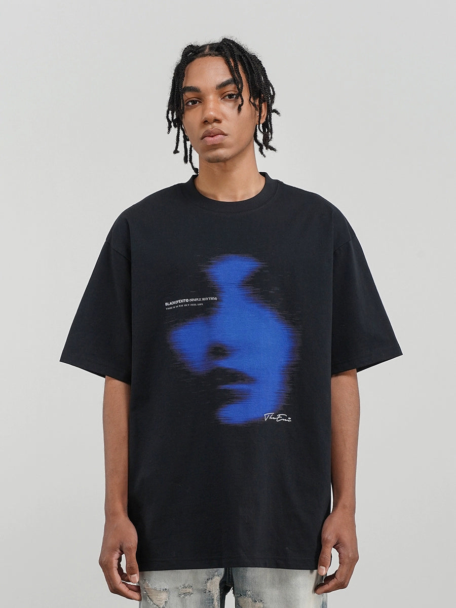 DARK ABSTRACT PHANTOM PRINT T-SHIRT