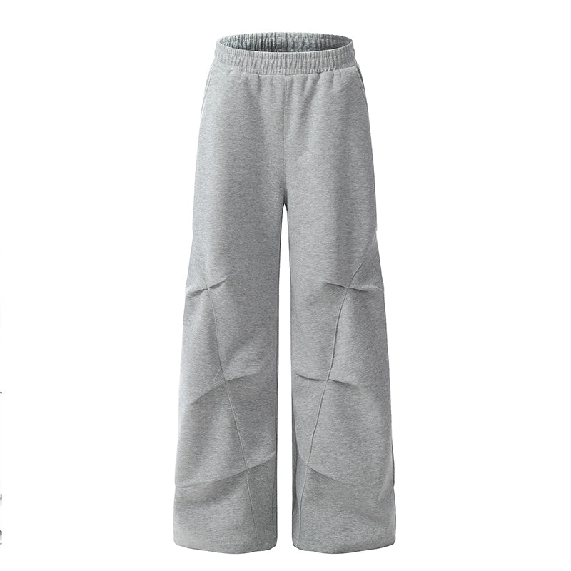 STRUCTURED PLEAT BAGGY SWEAT PANTS