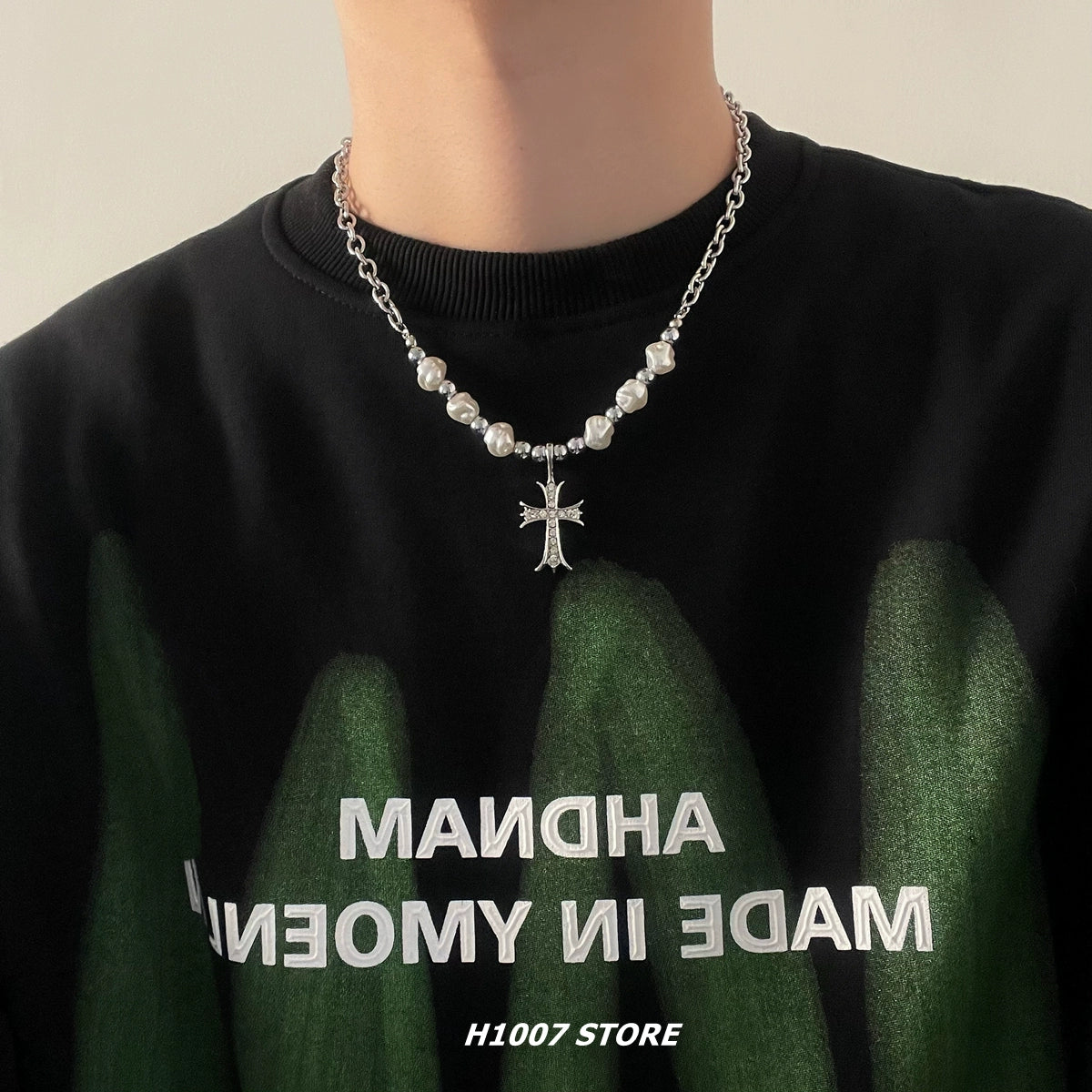 GOTHIC LAYERED CROSS NECKLACE
