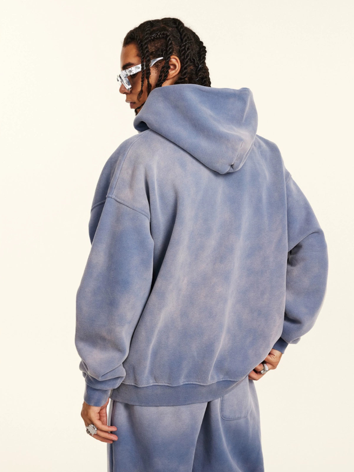 GRADIENT WASHED ZIPPED HOODIE