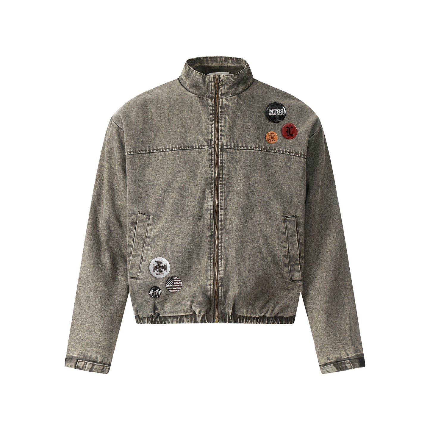 WASHED DISTRESSED DENIM JACKET