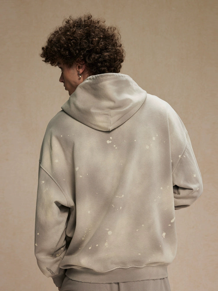 DISTRESSED SPLASH INK HOODIE