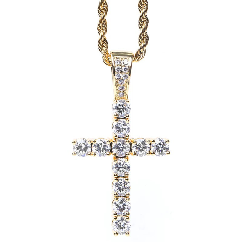 ICED CROSS CHAIN NACKLACE