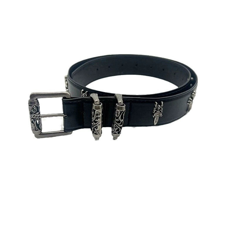 SILVER CREST STUDDED BELT