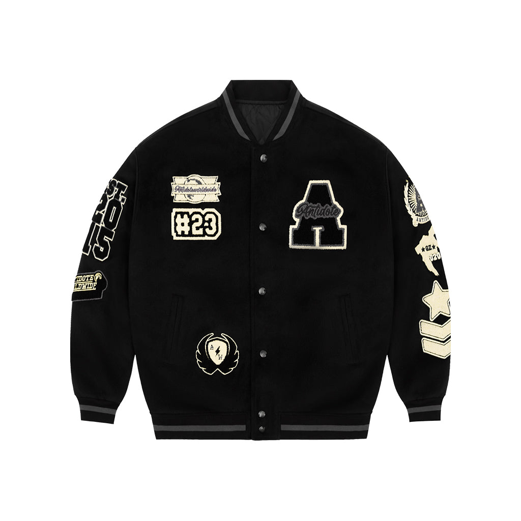 EMBROIDERED VARSITY JACKET