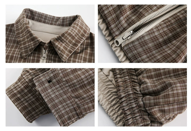 REVERSIBLE CLASSIC PLAID COLLAR JACKET