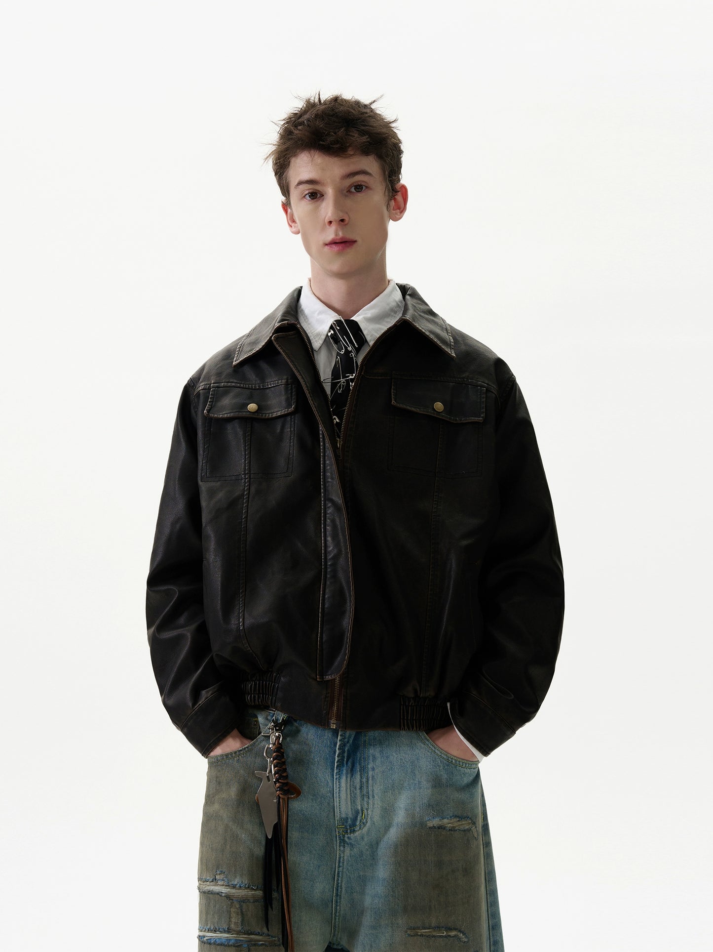 AMERICAN VINTAGE OLD LEATHER JACKET