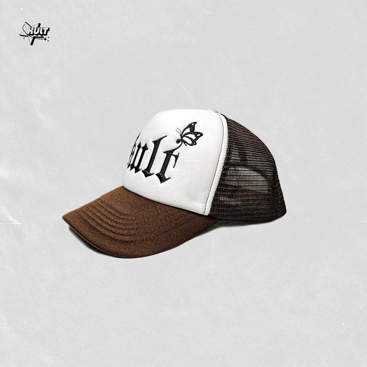 EMBROIDERY LOGO BUTTERFLY MESH CAP