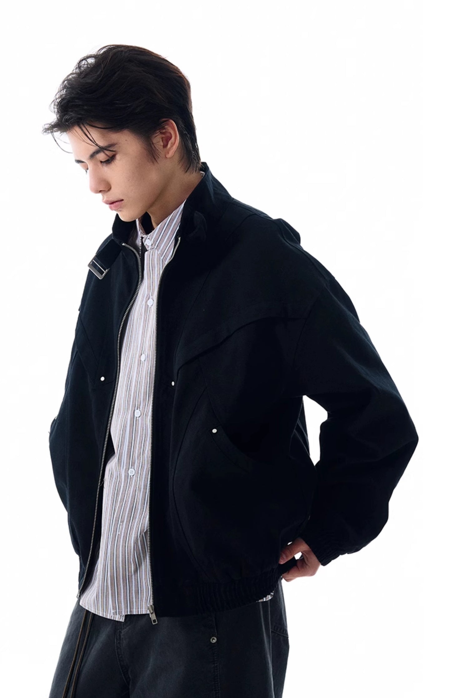 URBAN PANEL STRUCTURED ZIP JACKET